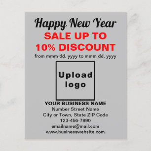 Business New Year Sale on Gray Flyer