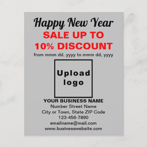 Business New Year Sale on Gray Flyer