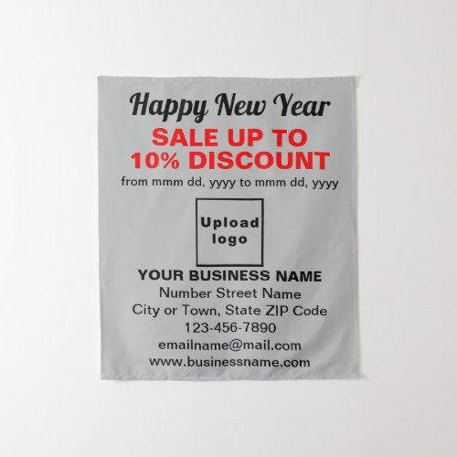 Business New Year Sale on Gray Tapestry