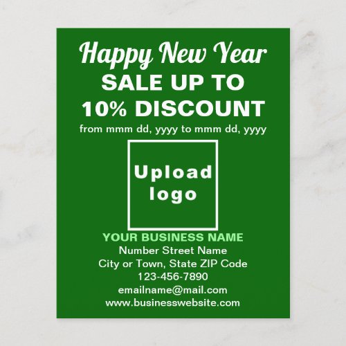 Business New Year Sale on Green Flyer