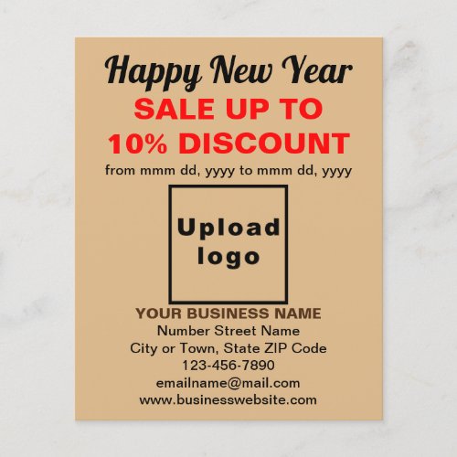 Business New Year Sale on Light Brown Flyer