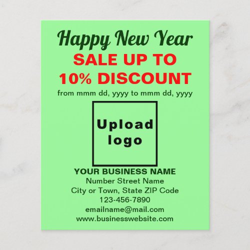 Business New Year Sale on Light Green Flyer