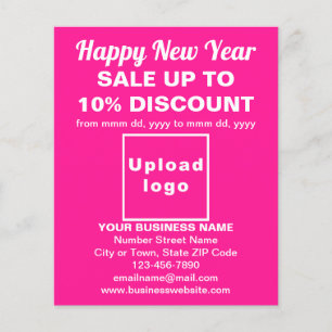Business New Year Sale on Pink Flyer