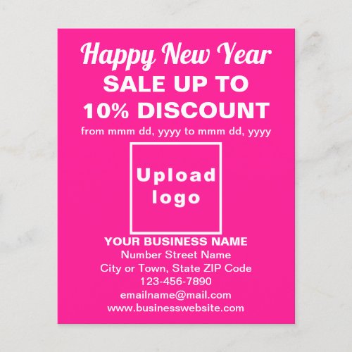 Business New Year Sale on Pink Flyer