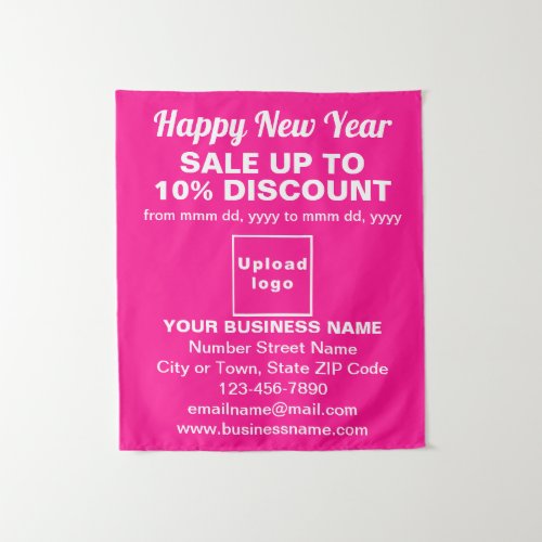 Business New Year Sale on Pink Tapestry