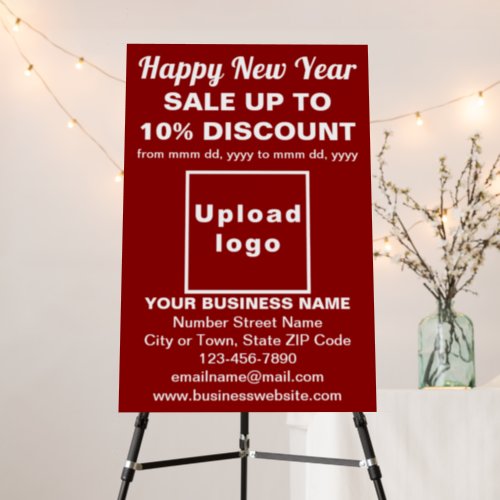 Business New Year Sale on Red Foam Board