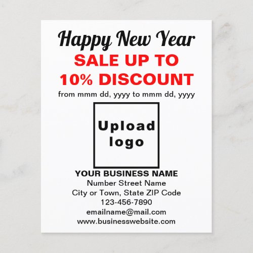 Business New Year Sale on White Flyer