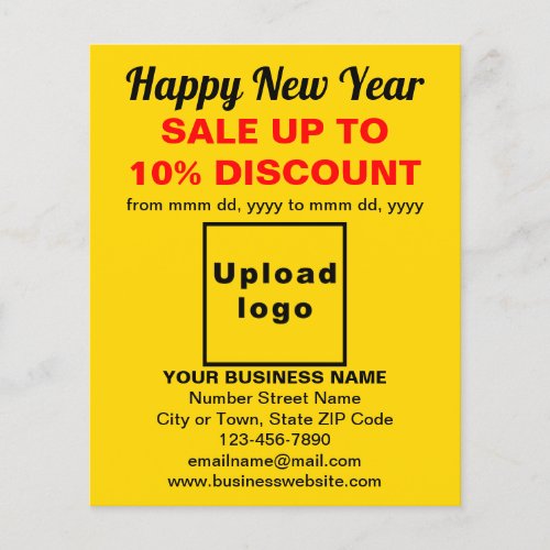 Business New Year Sale on Yellow Flyer