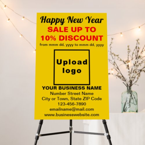 Business New Year Sale on Yellow Foam Board