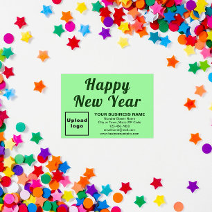 Business New Year Small Light Green Flat Card