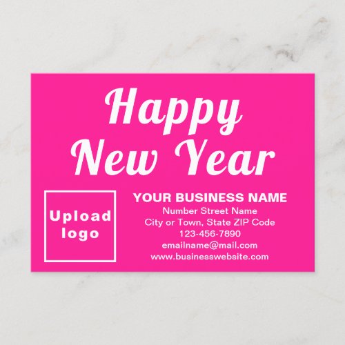 Business New Year Small Pink Flat Card