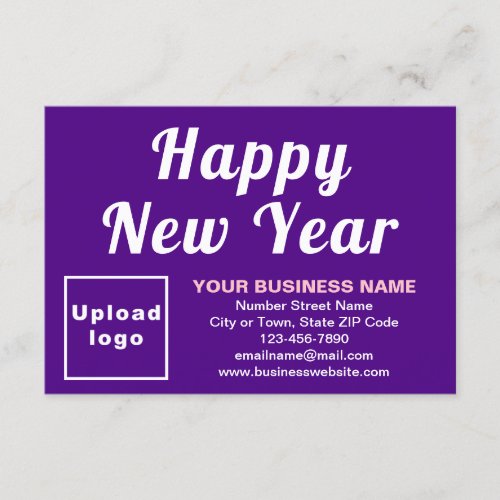 Business New Year Small Purple Flat Card