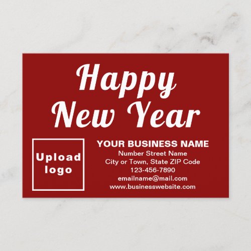 Business New Year Small Red Flat Card