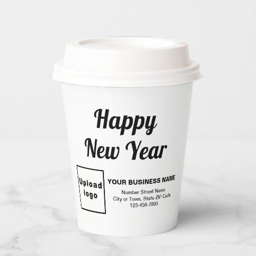 Business New Year White Paper Cup