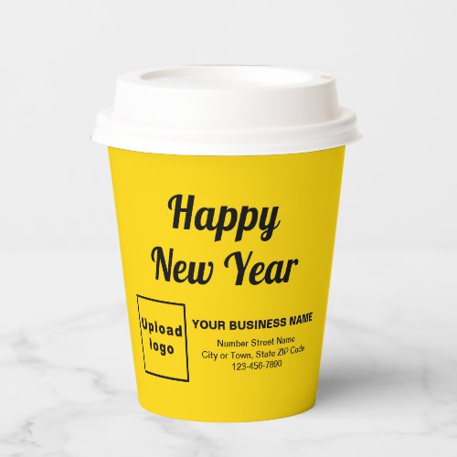 Business New Year Yellow Paper Cup