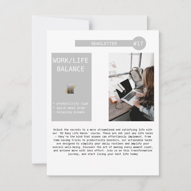 Business Newsletter Email  List Promotional  Announcement (Front)