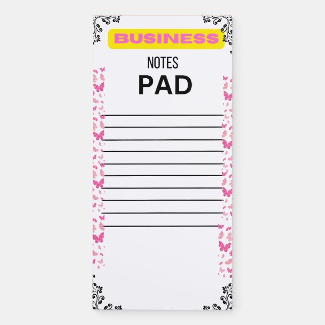 Business note pad (Front)