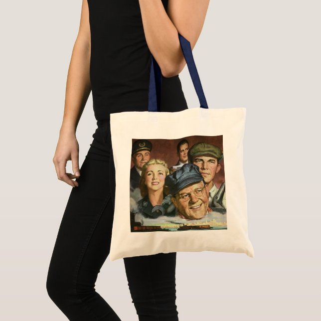 Business Occupations, Vintage Patriotic Patriotism Tote Bag (Front (Product))