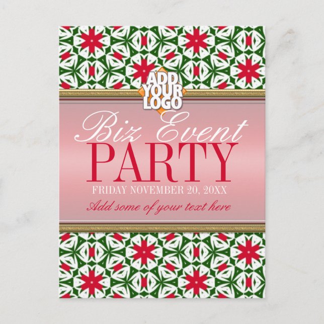 Business Office Holiday Party Invitation template (Front)
