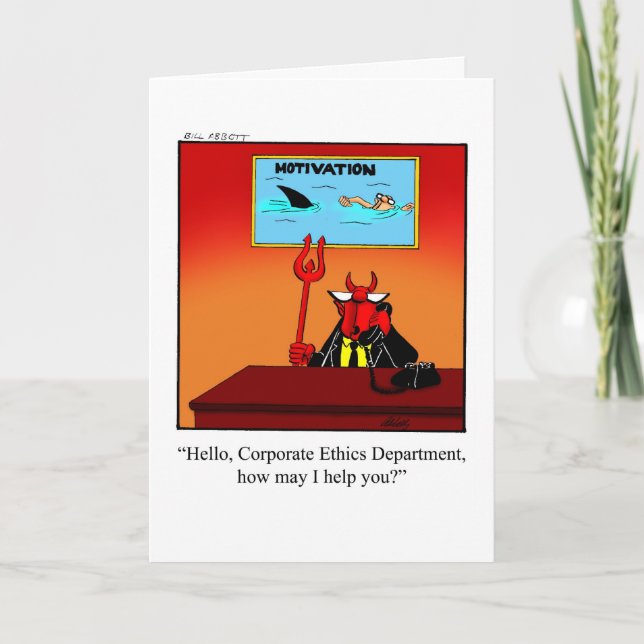  Business Office Humor Blank Greeting Card (Front)