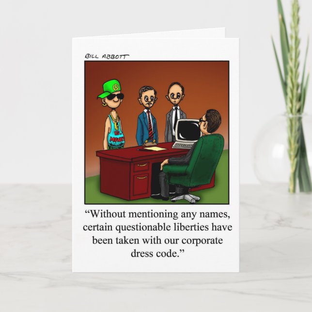  Business Office Humor Blank Greeting Card (Front)