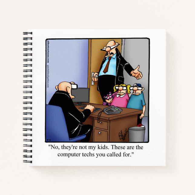 Business Office Humor Spiral Notebook (Front)