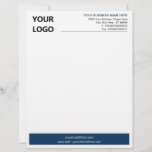 Business Office Letterhead with Logo Choose Colors<br><div class="desc">Modern Colors Design Your Business Office Letterhead with Logo - Add Your Logo - Image / Business Name - Company / Address - Contact Information - Resize and move or remove and add elements / text with customization tool. Choose favorite elements and text colors / font / size ! Good...</div>