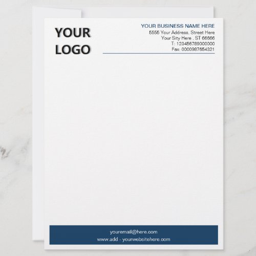 Business Office Letterhead with Logo Choose Colors