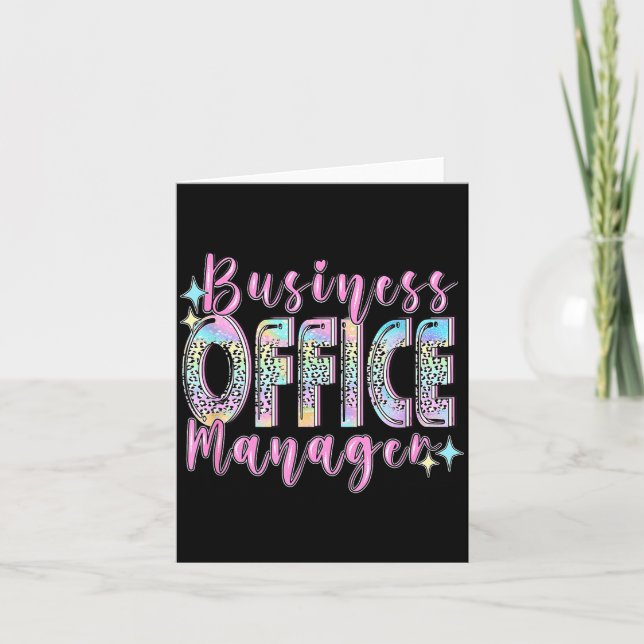 Business Office Manager Funny Front Teamwork Regio Card (Front)