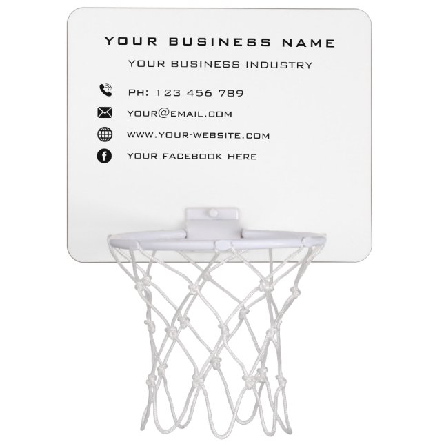 Business Office Mini Basketball Hoop Template (Front)