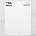 Business Office Modern Design Letterhead with Logo<br><div class="desc">Your Colors and Font - Simple Personalized Modern Design Business Office Letterhead with Logo - Add Your Logo - Image / Business Name - Company / Address - Contact Information - Resize and move or remove and add elements / image with customization tool. Choose Your Text Color / Font /...</div>