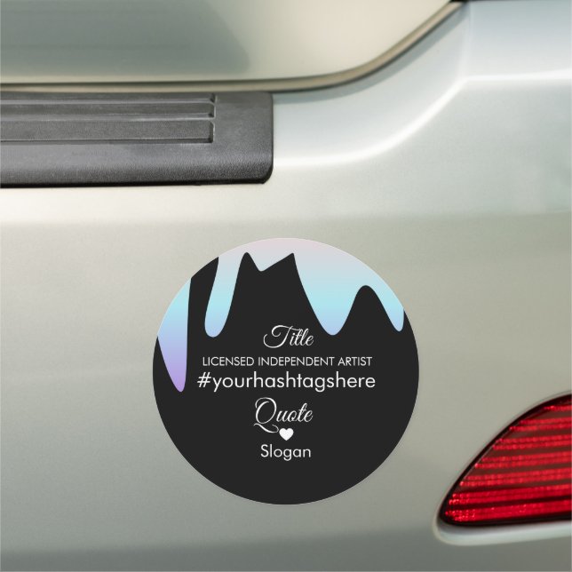 Business Ombre Drip Branding Car Magnet (In Situ)