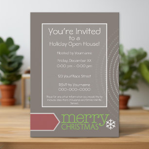 Business Open House - Retro Office Holiday Invitation