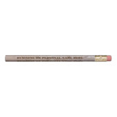 Business or Personal Text on Rustic Wood Slats Pencil (Front)