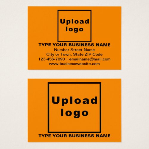 Business Orange Color Rectangle Profile Card