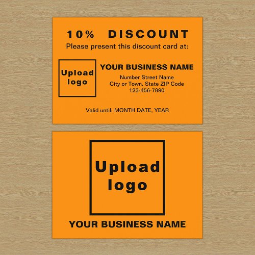 Business Orange Discount Card