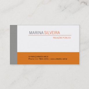 Business Orange Gray Card