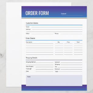 Business Order Form Template