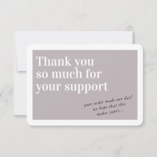 BUSINESS ORDER INSERT chic thank you mushroom