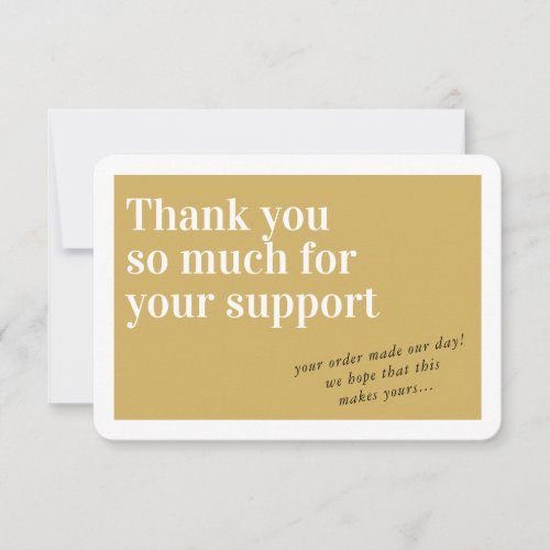 BUSINESS ORDER INSERT chic thank you old gold