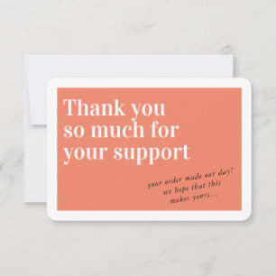 BUSINESS ORDER INSERT chic thank you orange