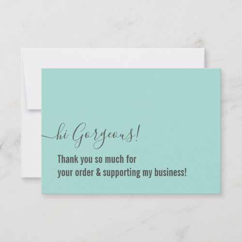 BUSINESS ORDER THANK YOU modern insert mint gray