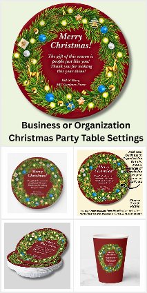 Business Organization Group Christmas Message Red