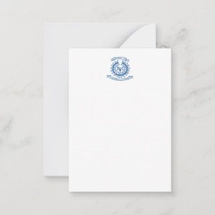 Business Organization Logo Flat Note Card White