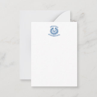Business Organization Logo Flat Note Card White