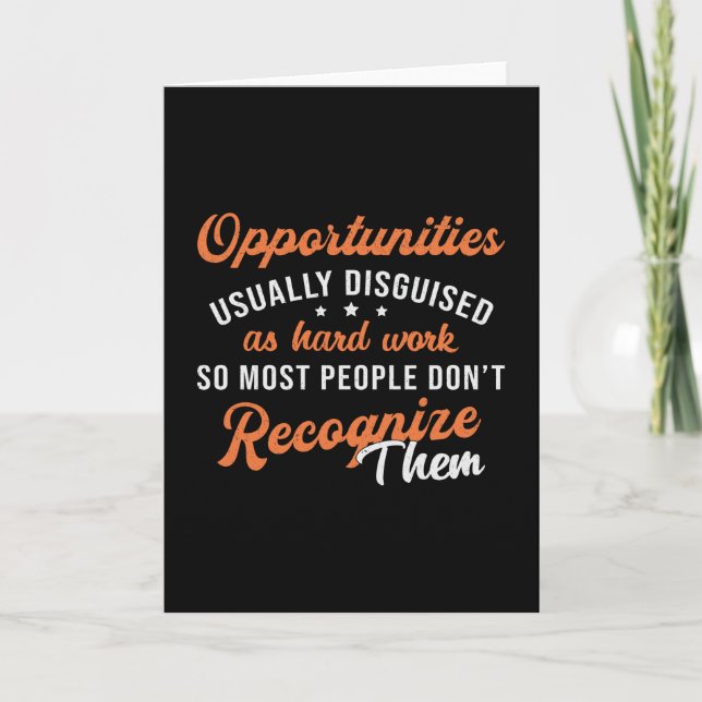 Business Owner Opportunities Usually Disguised CEO Card (Front)