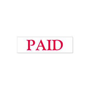 Business paid invoices documentation pocket stamp