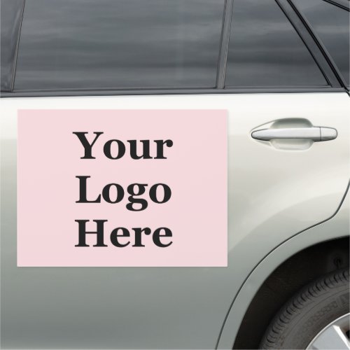Business Pale Pink Your Logo Here Branded Template Car Magnet