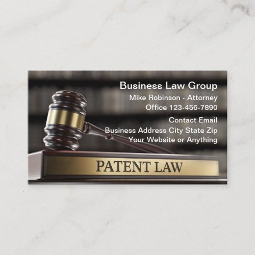 Business Patent Law Attorney  Business Card