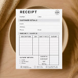 Business Payment Receipt Logo Letterhead<br><div class="desc">Give your clients a polished experience with this personalized receipt, designed especially for small businesses. With dedicated space for customer details—including name, contact info, and date—it helps keep your transactions organized and easy to reference. The complete product/service table offers room to list descriptions, quantities, prices, and totals with clarity and...</div>